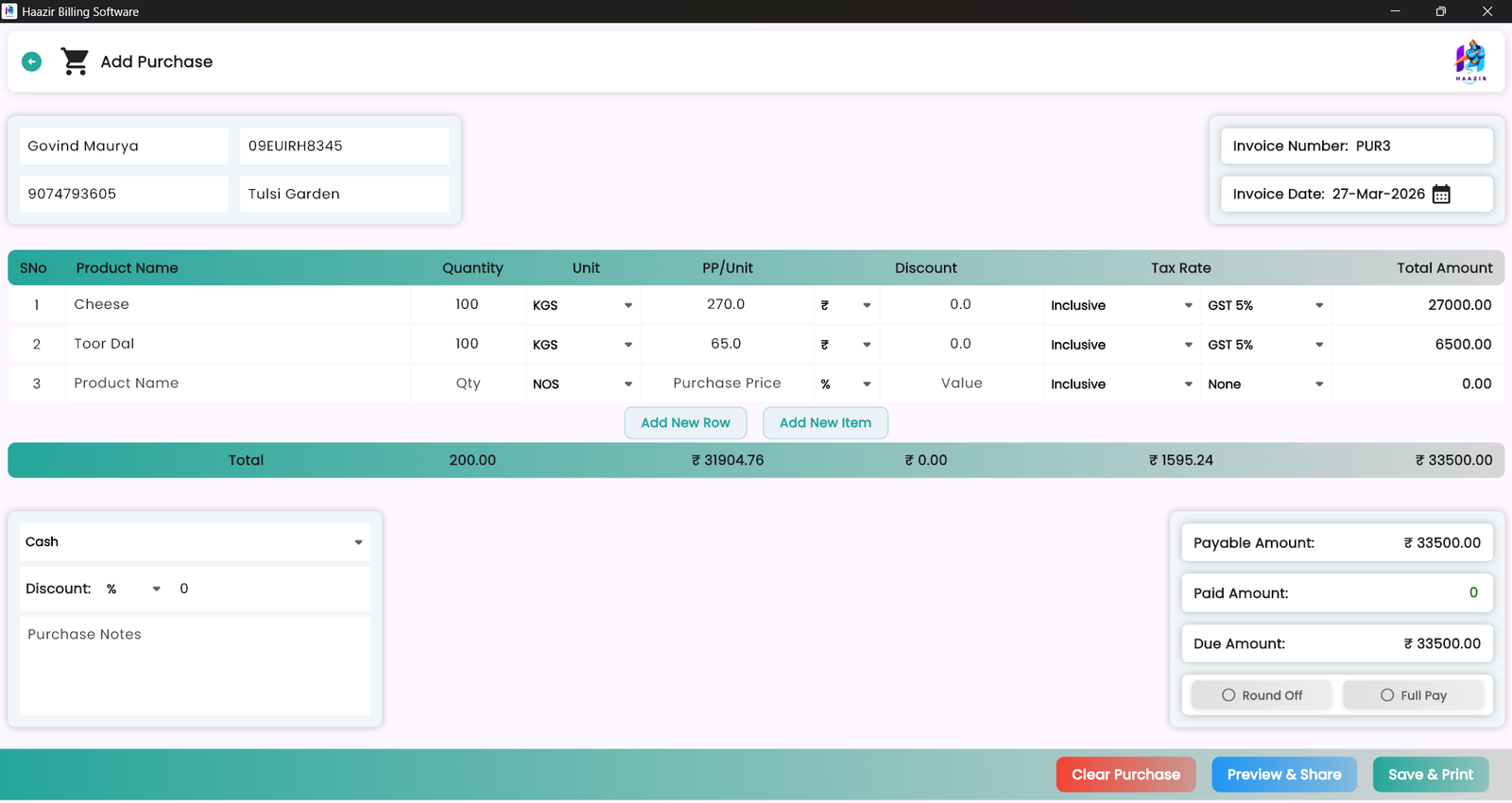 Haazir Billing Software - Business Analytics